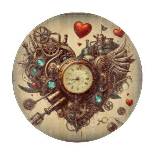 Steampunk-Herz/Valentinstag Schneidebrett