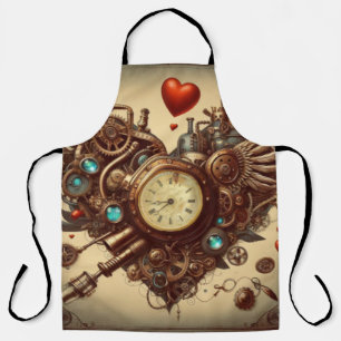 Steampunk-Herz/Valentinstag Schürze