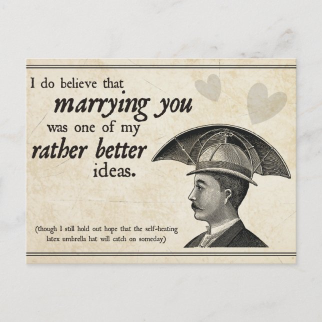 Steampunk-Hochzeit Postkarte (Vorderseite)