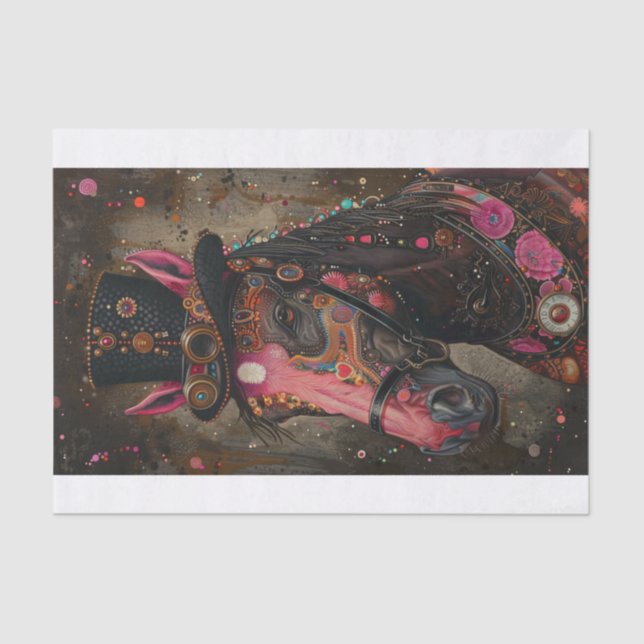 Steampunk Horse Seidenpapier (Vorderseite)