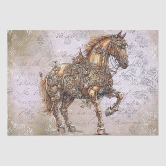 Steampunk Horse Seidenpapier (Vorderseite)