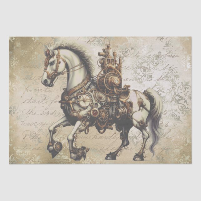 Steampunk Horse Seidenpapier (Vorderseite)