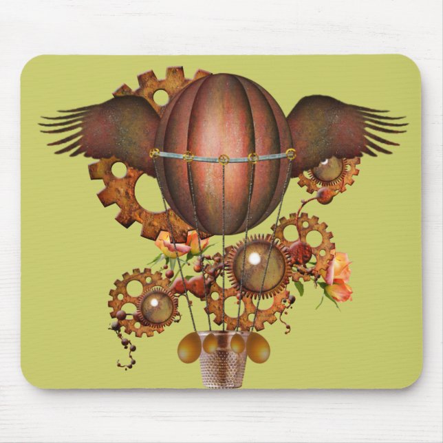 Steampunk Hot Air Ballon Mousepad (Vorne)