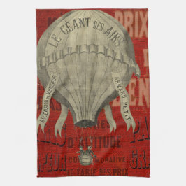 Steampunk Hot Air Ballon Ride Graphic Schriftartes Geschirrtuch