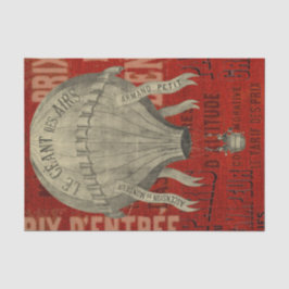 Steampunk Hot Air Ballon Ride Graphic Schriftartes Seidenpapier