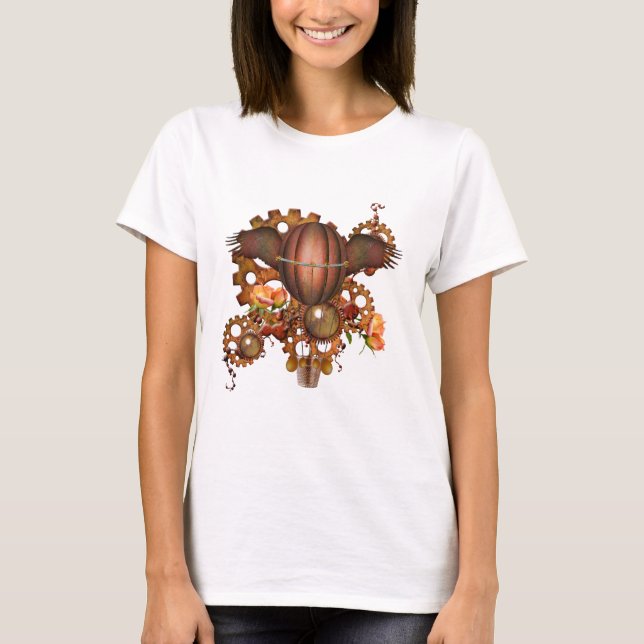 Steampunk Hot Air Ballon T-Shirt (Vorderseite)