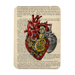 Steampunk Human Heart Anatomie Sci Fi Kunst Magnet