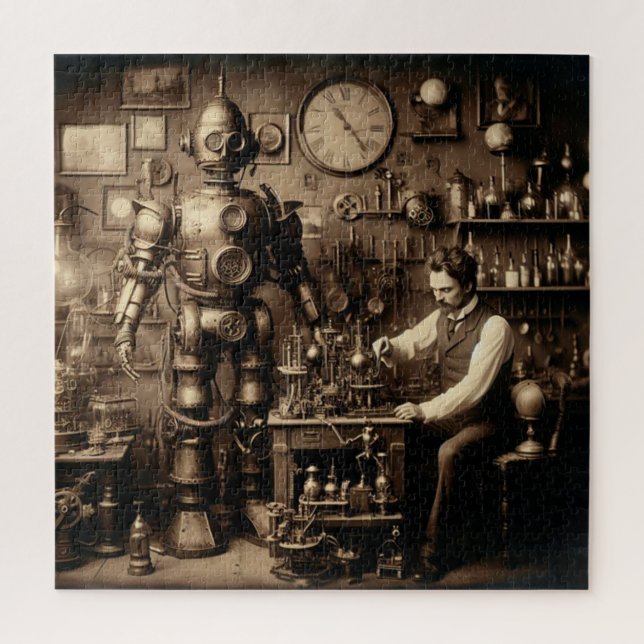 Steampunk Humanoid Mechanischer Roboter ~ * ~ Puzzle (Vertikal)