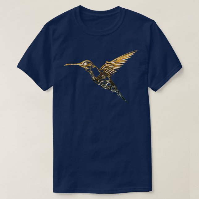 Steampunk Humming Bird T-Shirt (Design vorne)