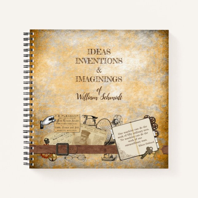 Steampunk Ideas Erfindungen Sketch Notizbuch (Vorderseite)