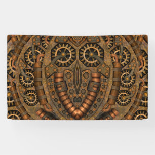 Steampunk Industriell Vintage Uhrwerk Banner