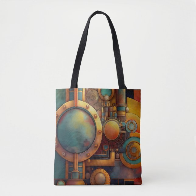 Steampunk Industrielle Geometrie-Kunst (Vorderseite)