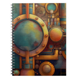 Steampunk Industrielle Geometrie Kunst Notizblock