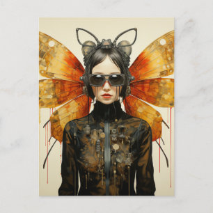 Steampunk Insect Postkarte