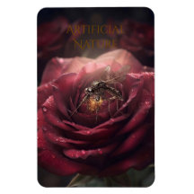 Steampunk-Insekt auf dunkler Rose | Vintage-Mechan