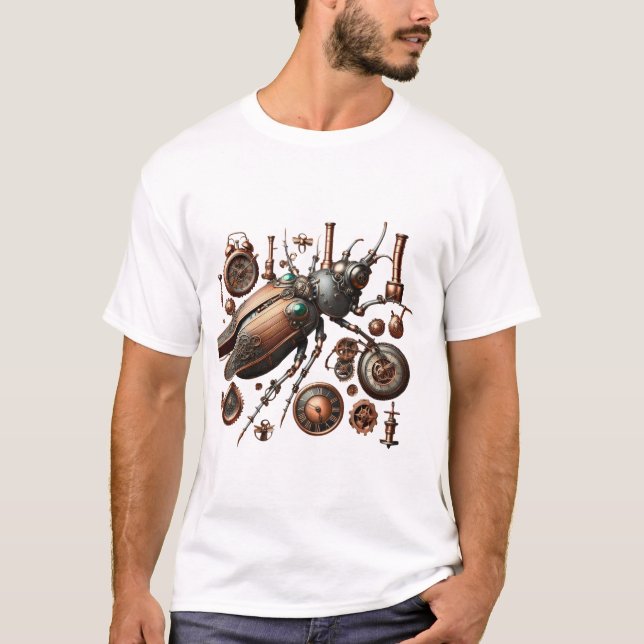Steampunk-Insekten-Design-T - Shirt (Vorderseite)