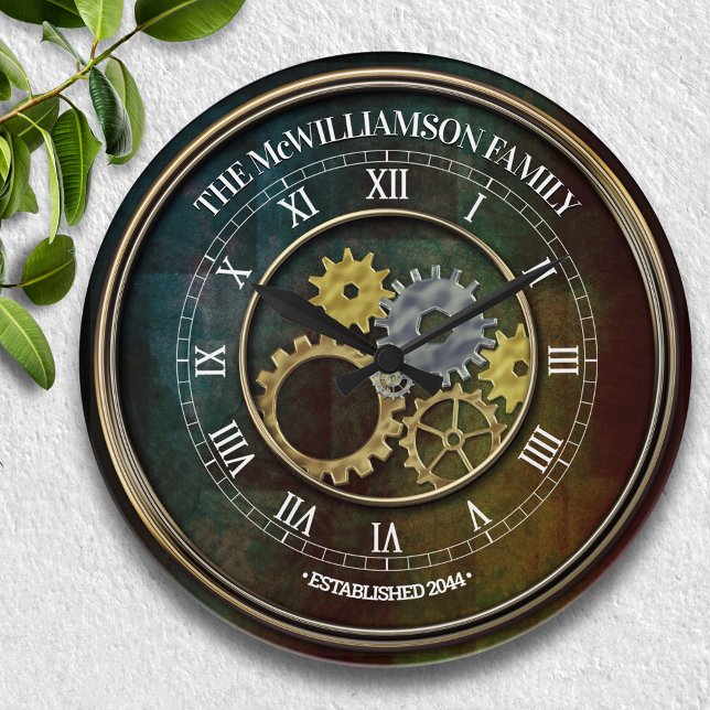 Steampunk Inspiriert Personalisiert Große Wanduhr (Von Creator hochgeladen)