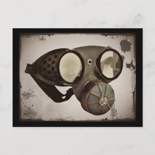 Steampunk-Inspirierte Brille Postkarte (Vorderseite)