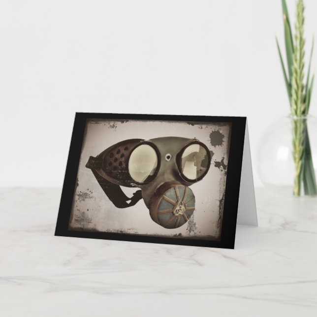 Steampunk inspirierte Schutzbrillen Karte (Vorderseite)