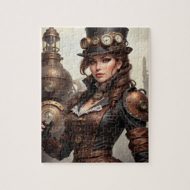 Steampunk-Inspiriertes Grafisches Puzzle (Vertikal)