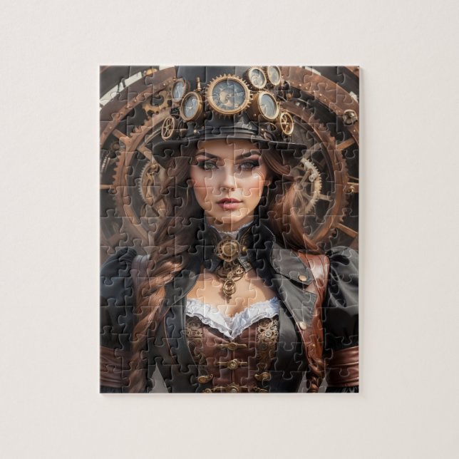 Steampunk-Inspiriertes grafisches Puzzle (Vertikal)