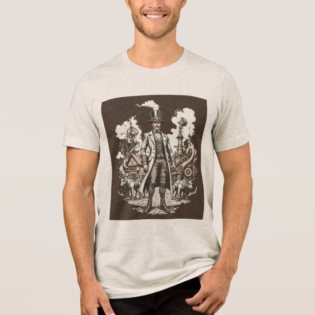Steampunk Inventor Tri-Blend Shirt (Vorderseite)