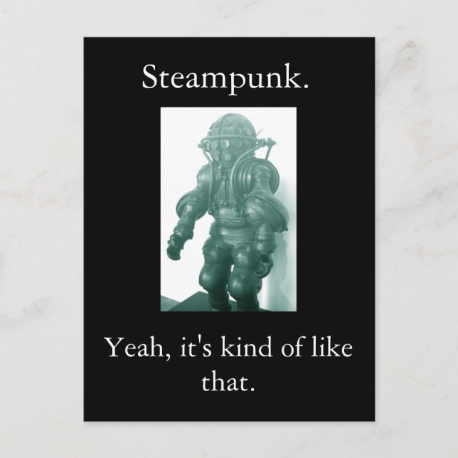 Steampunk. Ja, es ist so. Postkarte (Vorderseite)