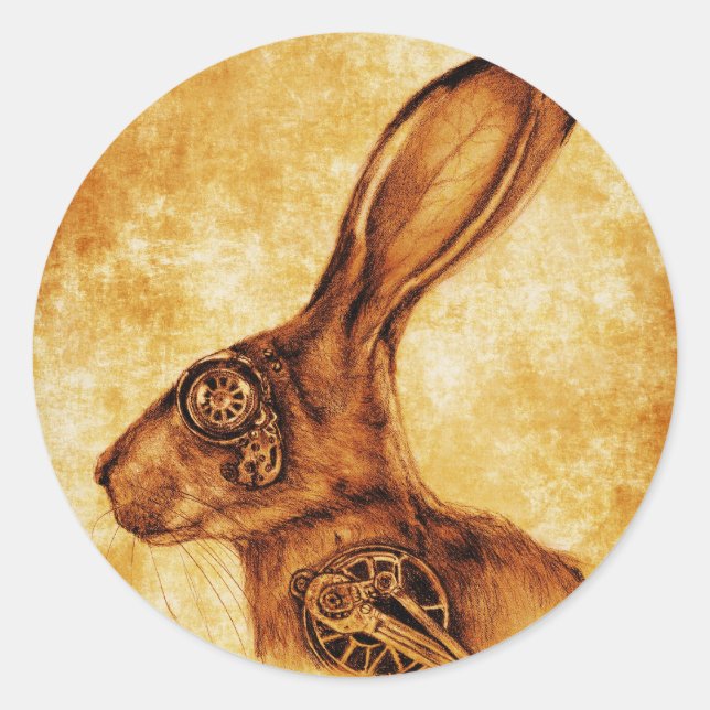 STEAMPUNK JACK RUNDER AUFKLEBER (Vorderseite)