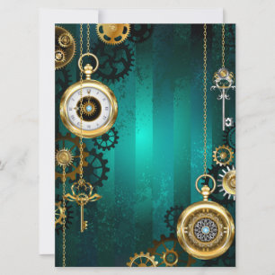 Steampunk Jewelry Watch, wir haben Green Backgroun Ankündigung