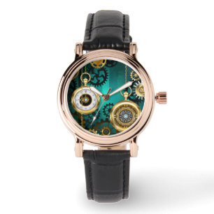 Steampunk Jewelry Watch, wir haben Green Backgroun Armbanduhr