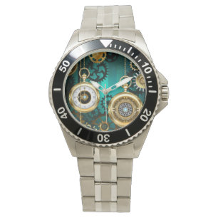 Steampunk Jewelry Watch, wir haben Green Backgroun Armbanduhr