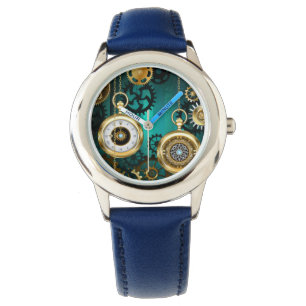 Steampunk Jewelry Watch, wir haben Green Backgroun Armbanduhr