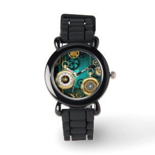 Steampunk Jewelry Watch, wir haben Green Backgroun Armbanduhr