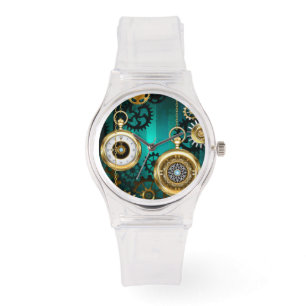 Steampunk Jewelry Watch, wir haben Green Backgroun Armbanduhr