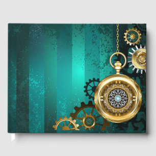 Steampunk Jewelry Watch, wir haben Green Backgroun Gästebuch