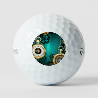 Steampunk Jewelry Watch, wir haben Green Backgroun Golfball