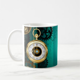 Steampunk Jewelry Watch, wir haben Green Backgroun Kaffeetasse