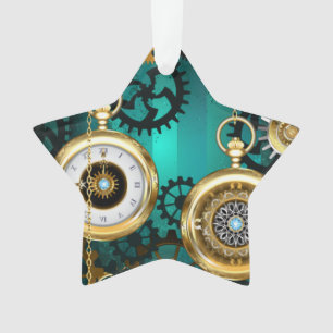 Steampunk Jewelry Watch, wir haben Green Backgroun Ornament