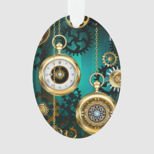 Steampunk Jewelry Watch, wir haben Green Backgroun Ornament