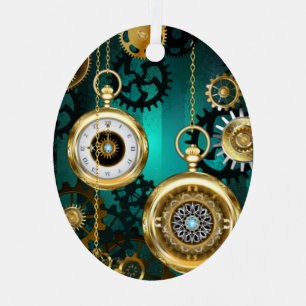 Steampunk Jewelry Watch, wir haben Green Backgroun Ornament Aus Metall
