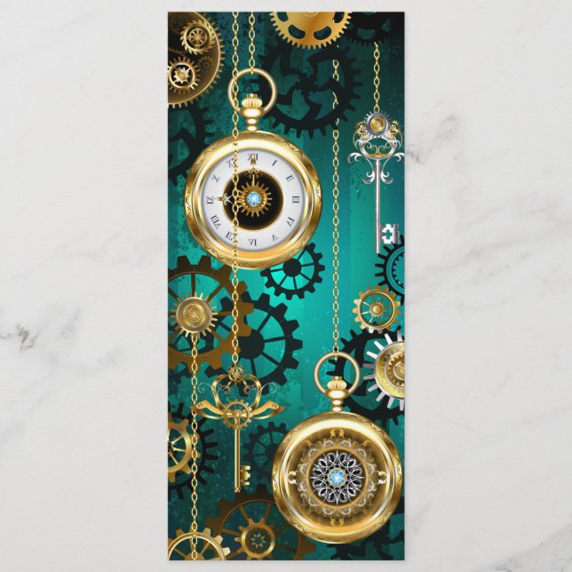 Steampunk Jewelry Watch, wir haben Green Backgroun Programm (Vorderseite)