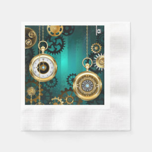 Steampunk Jewelry Watch, wir haben Green Backgroun Serviette