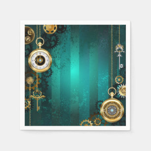 Steampunk Jewelry Watch, wir haben Green Backgroun Serviette