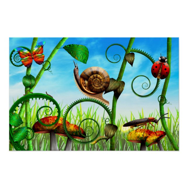 Steampunk - Käfer - Evolution braucht Zeit Poster (Vorderseite)