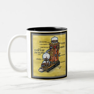 Steampunk Kaffee-Butler-Tasse Zweifarbige Tasse