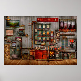Steampunk - Kaffee - Die Kaffeemaschine des Untern Poster