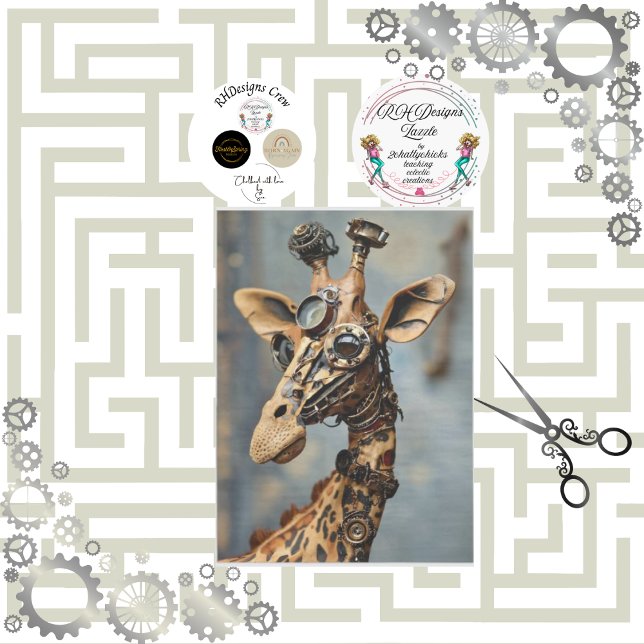 Steampunk-Kamel geared Dcoupage Seidenpapier (Von Creator hochgeladen)