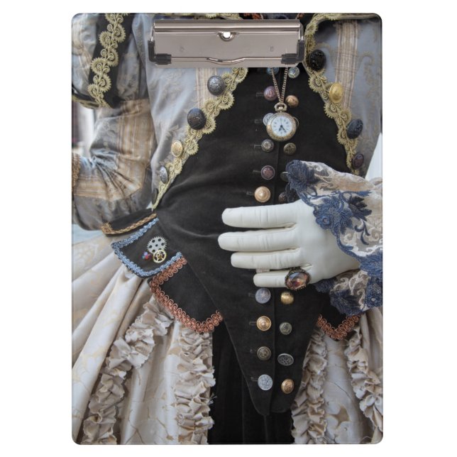 Steampunk, Karneval, Venedig Klemmbrett (Vorderseite)