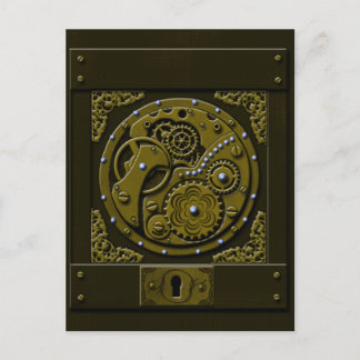 Steampunk Kasten Postkarte