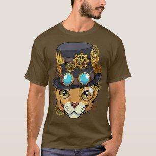 Steampunk Kat Mittelalterliches mechanisches Vikto T-Shirt